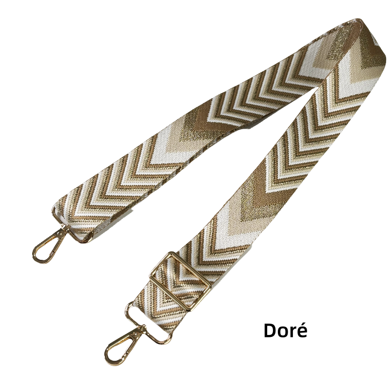 Bandoulières réglable pour sac - jacquard à motif de flèches - 38mm