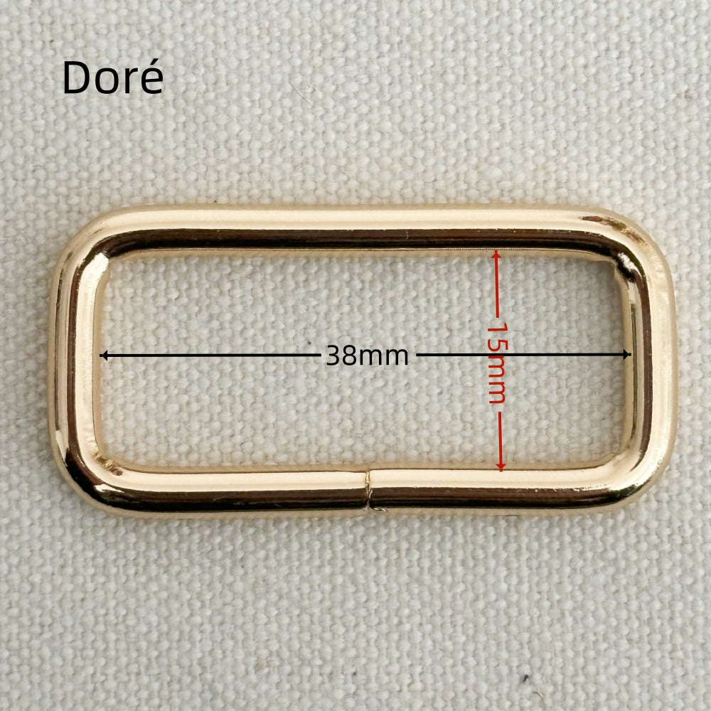 Anneaux rectangulaire en métal - 38mm