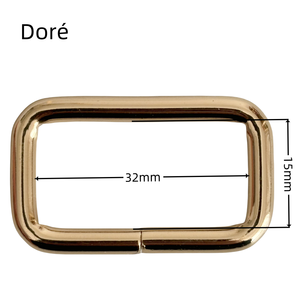 Anneaux rectangulaire en métal - 32mm