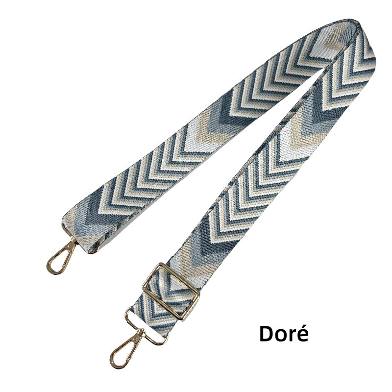 Bandoulières réglable pour sac - jacquard à motif de flèches - 38mm