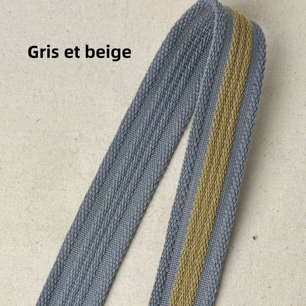 Sangles à rayures en coton polyester -Épaisseur 2,8mm - 32mm