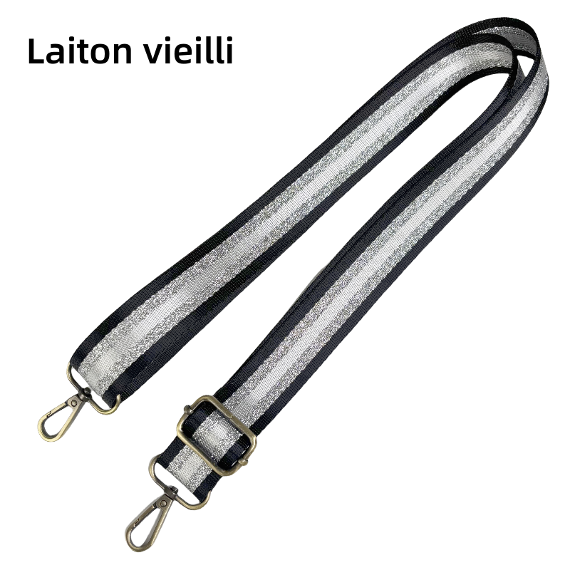 Bandoulières Réglable pour sac - Rayée Brillante - 32mm