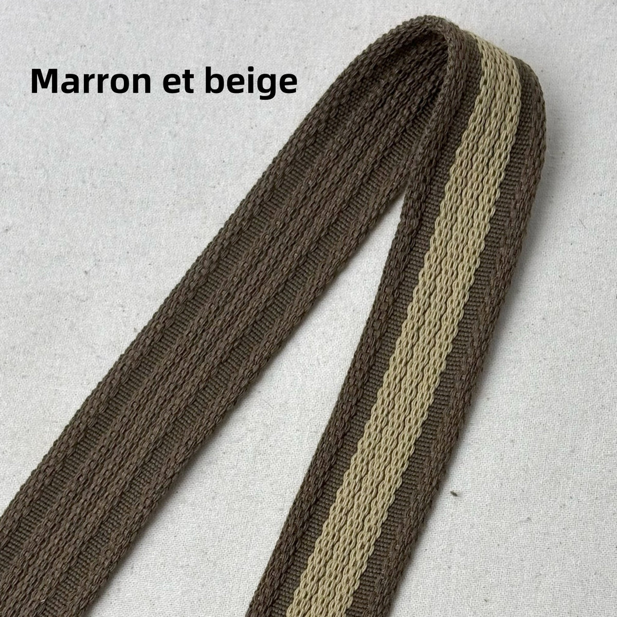 Sangles à rayures en coton polyester -Épaisseur 2,8mm - 32mm