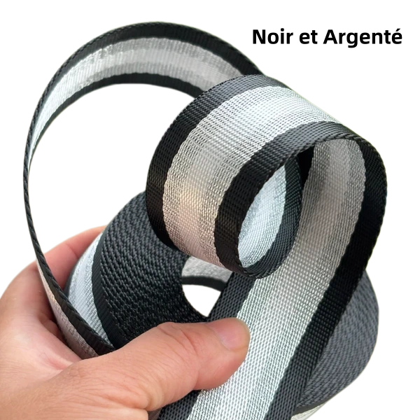 Sangles Rayée Brillante - Épaisseur 1,3mm - 32mm / 38mm