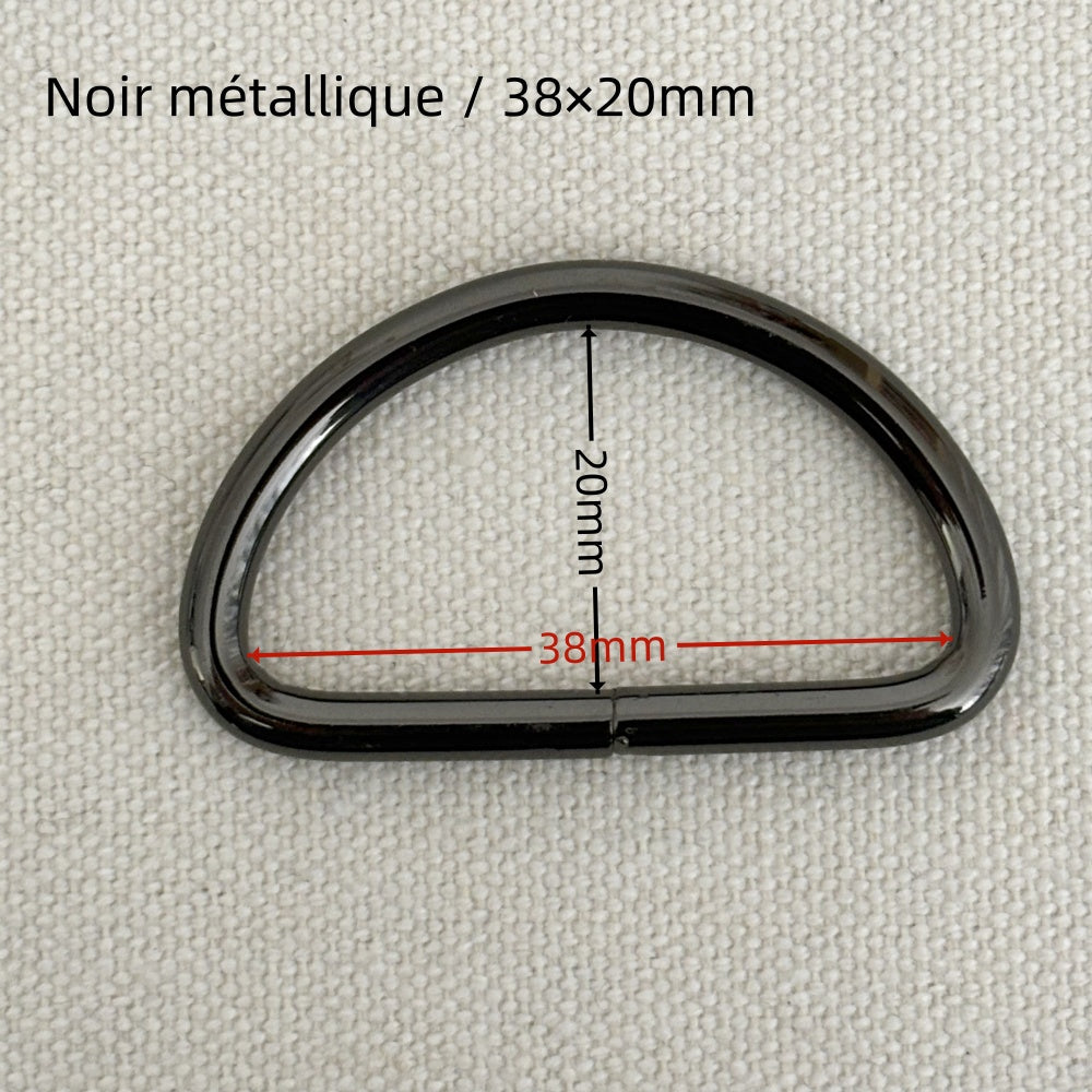 Anneaux demi-lune en métal - 38x20mm