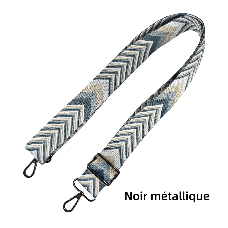 Bandoulières réglable pour sac - jacquard à motif de flèches - 38mm