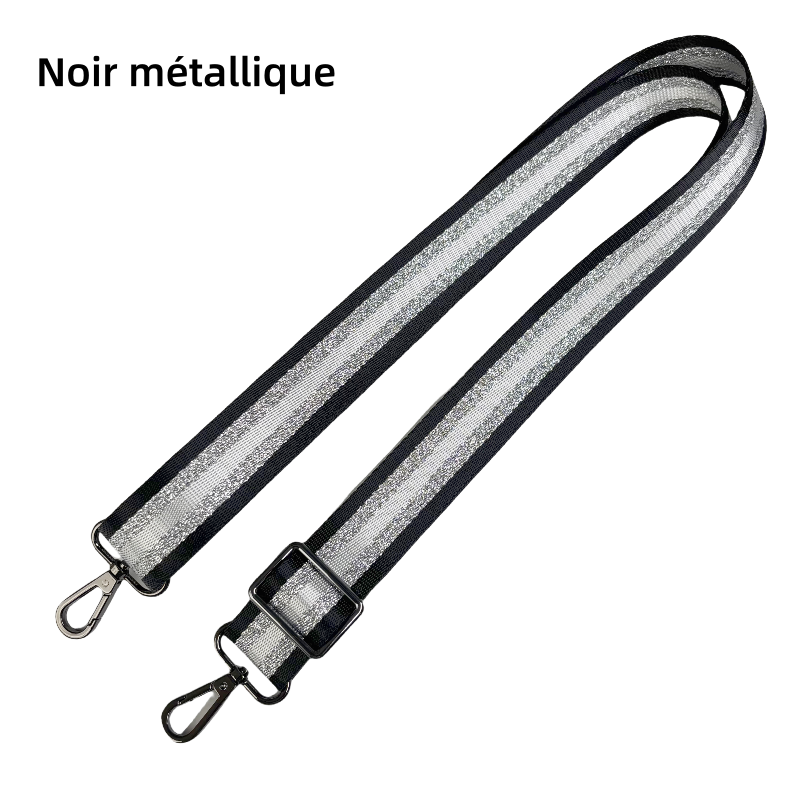 Bandoulières Réglable pour sac - Rayée Brillante - 32mm