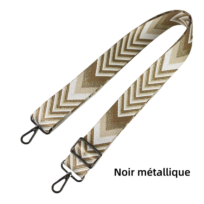 Bandoulières réglable pour sac - jacquard à motif de flèches - 38mm