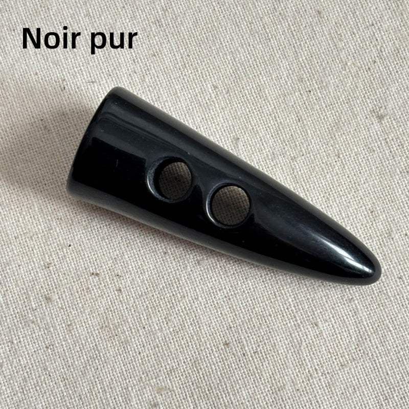 Boutons à Bascule en Corne de bœuf en résine avec 2 Trous - 1 pièce