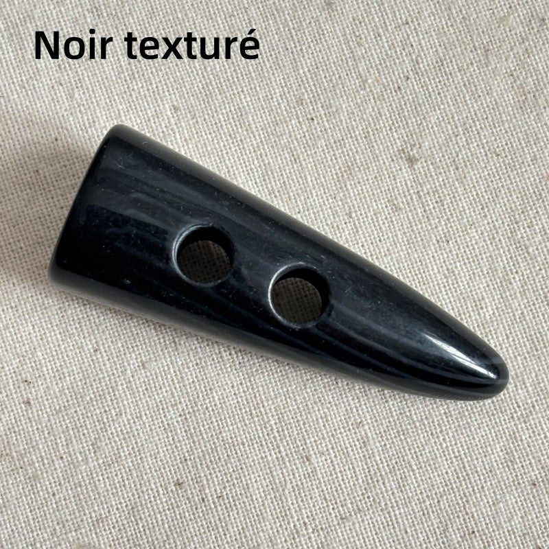 Boutons à Bascule en Corne de bœuf en résine avec 2 Trous - 1 pièce