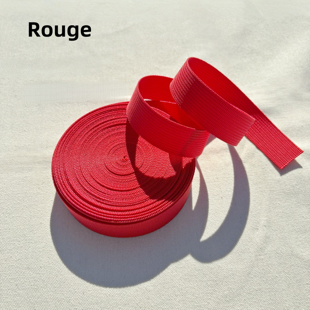 Sangles de couleur unie - Épaisseur 1mm - 25mm / 32mm / 38mm