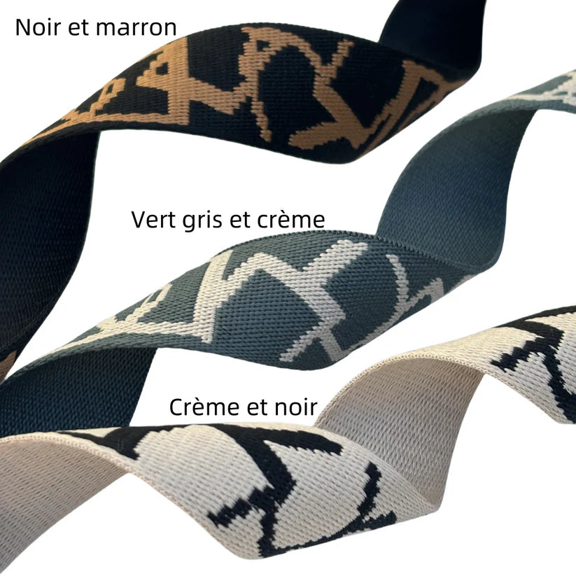 Bandoulières réglable pour sac - jacquard - 38mm
