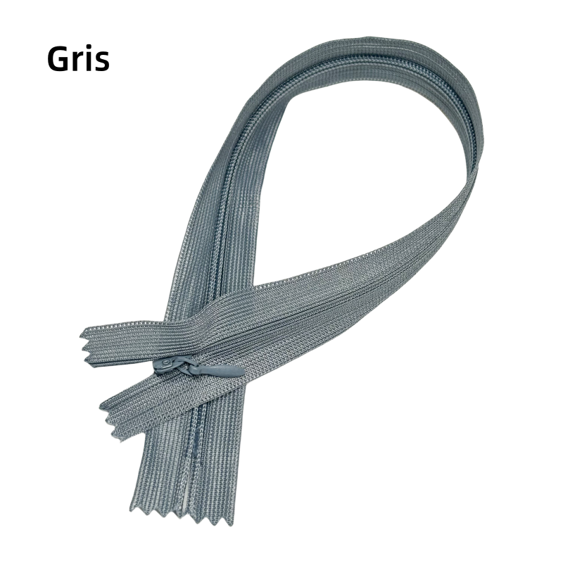 Fermetures éclair invisible fermée colorée zip en nylon pour couture - N°3 - 30cm