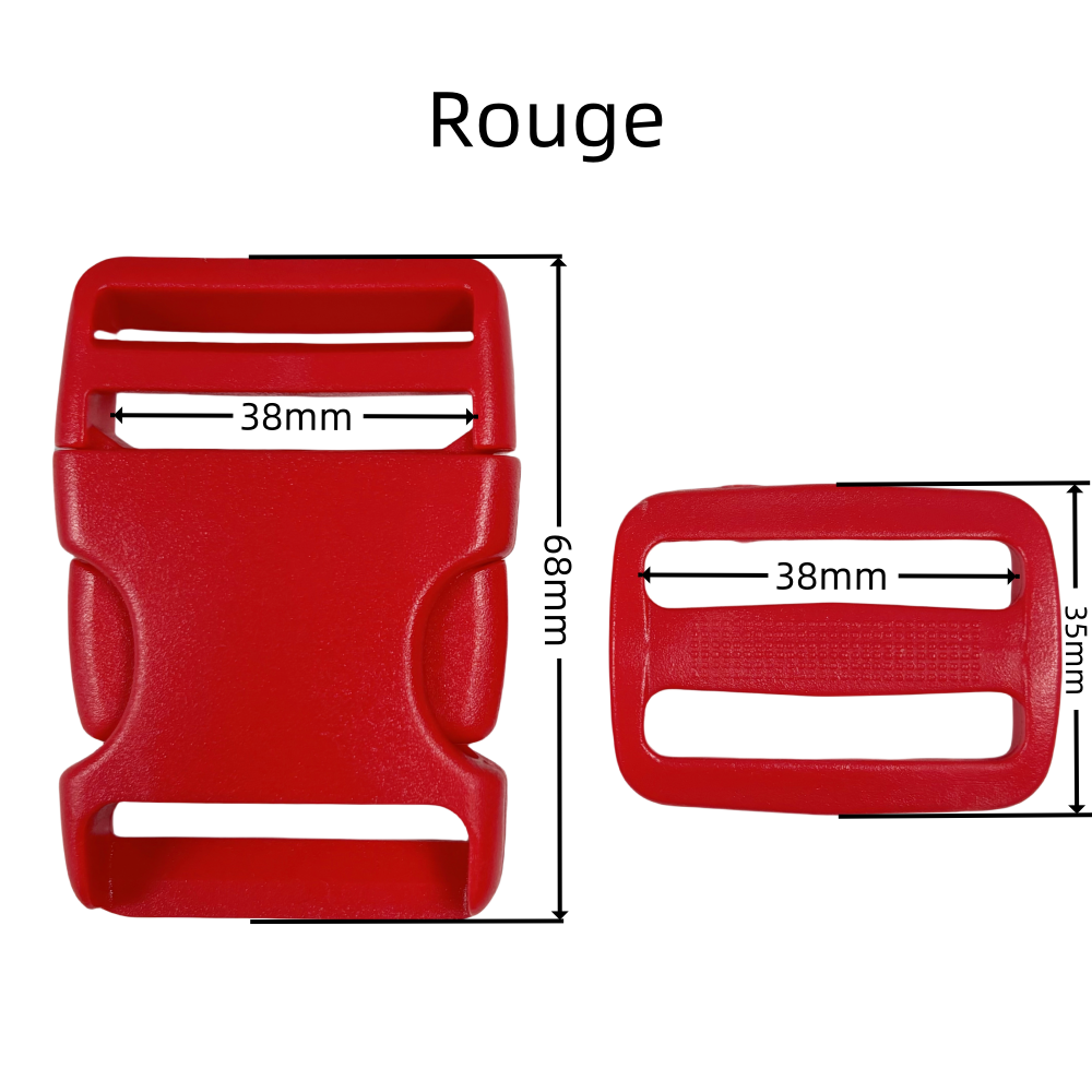 Set de Boucle clip et boucle d'échelle en plastique - 38mm